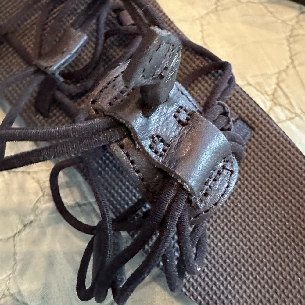 Teva Black Platform Strappy Ankle Wrap Sandal - Picture 7 of 8